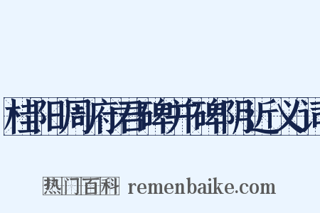 桂阳周府君碑并碑阴近义词是什么意思的图片